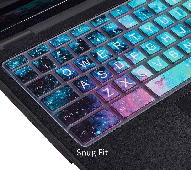CaseBuy Keyboard Cover for Dell 11.6 Chromebook 3100 3120 3180 3181 3189 5190 P22T 11.6" / Chromebook 13 3380 13.3 inch Keyboard Accessories (Upper CASE, Galaxy) - Image 3